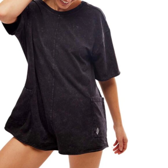 Free People Hotshot Tee Romper - Picture 3 of 4